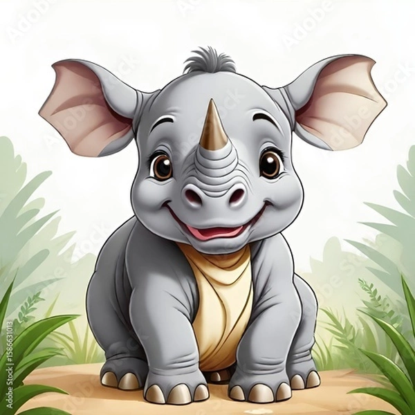 Obraz Cute baby rhino