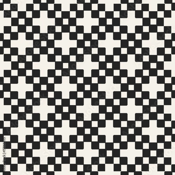 Obraz Abstract concept vector monochrome geometric pattern. Black and white minimal background. Creative illustration template. Seamless stylish texture. For wallpaper, surface, web design, textile, decor.