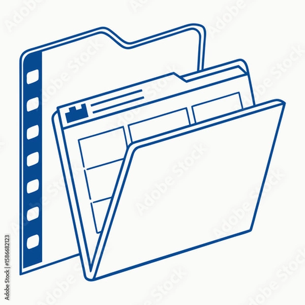 Obraz folder icon with paper