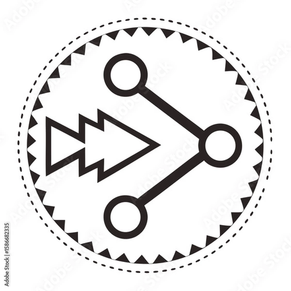 Obraz wrench icon on metal internet button