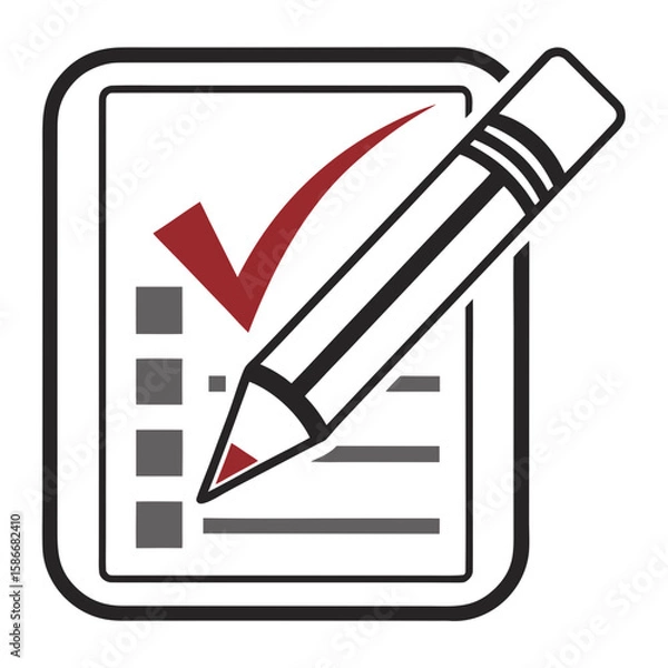 Obraz check list with pencil