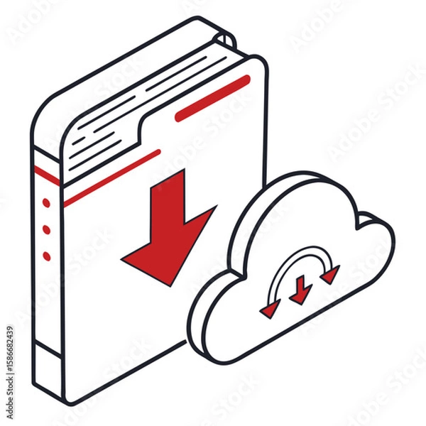 Obraz cloud computing icon on white background