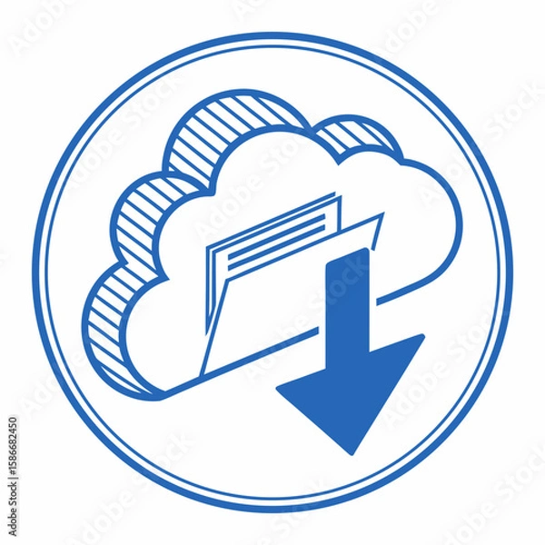 Obraz cloud computing icon on white background