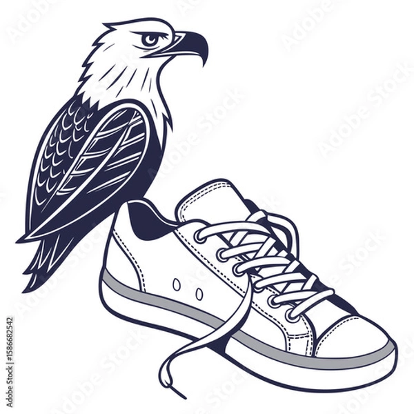 Obraz sneakers vector illustration