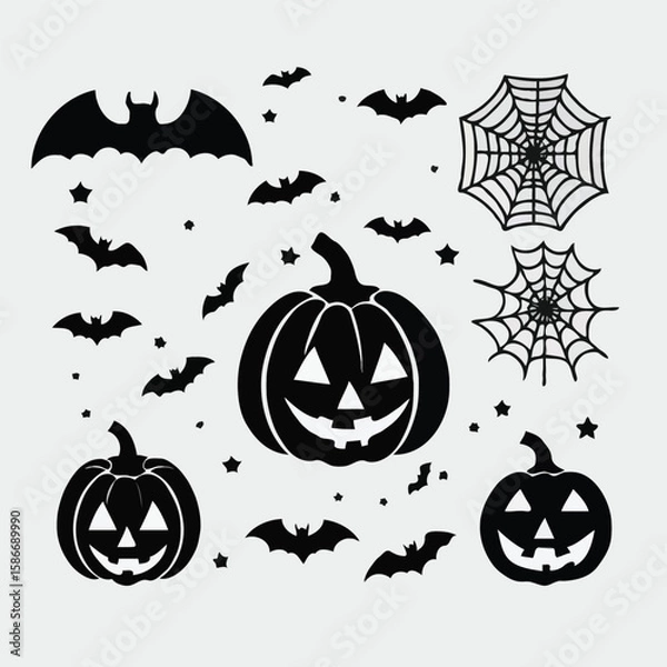 Obraz halloween background with pumpkin