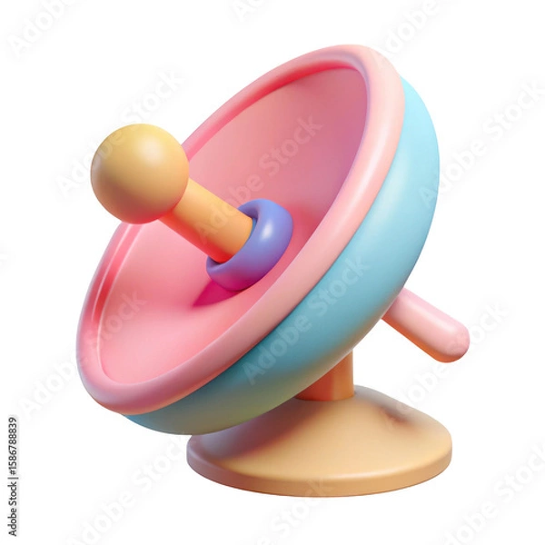 Obraz 3d satellite dish isolated on transparent background