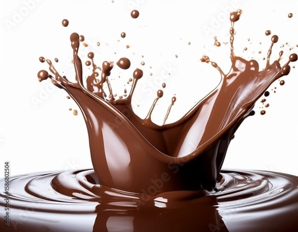 Obraz chocolate splash isolated transparent or jpeg background