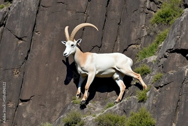 Obraz mountain goat on a rock