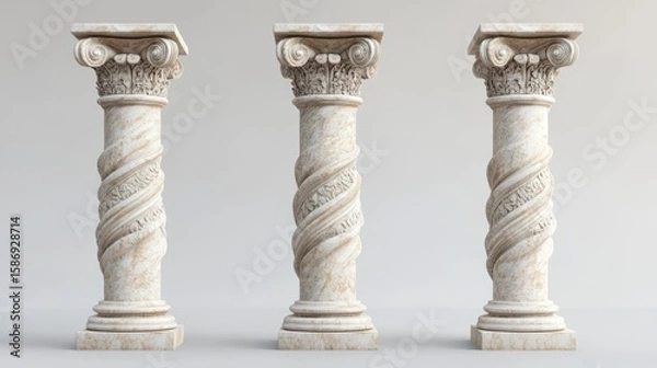 Fototapeta Timeless Elegance Harmonious Architectural Sculptures of Classical Columns