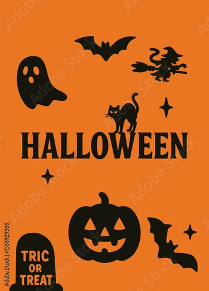Fototapeta halloween element resource for assembly the poster ad or something else