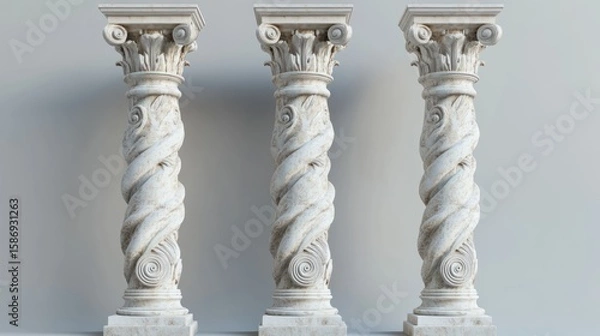 Fototapeta Magnificent Stone Pillars A Study in Ancient Column Architecture and Structural design