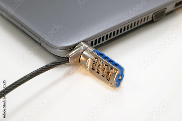 Fototapeta Combination locker for a laptop or computer notebook