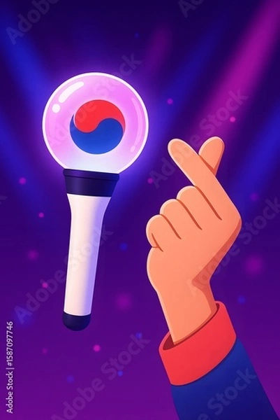 Fototapeta K-pop 팬 사랑의 손짓
