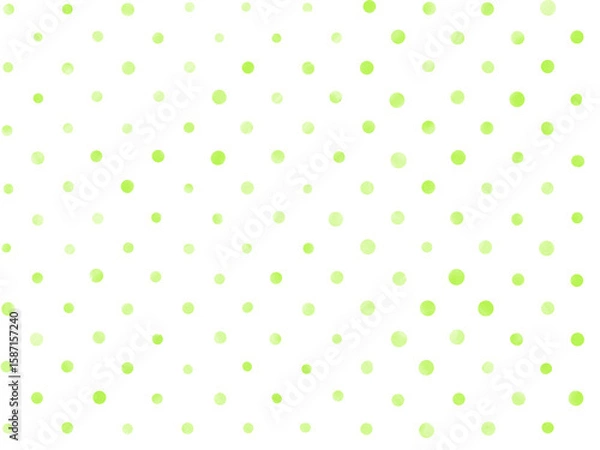 Obraz 手描き背景　ドット　水彩　グリーン