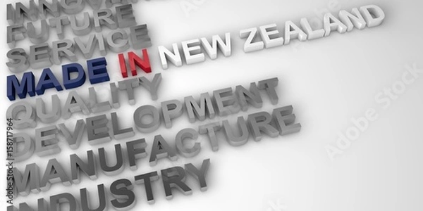 Fototapeta Made in New Zealand concept in the national colors
