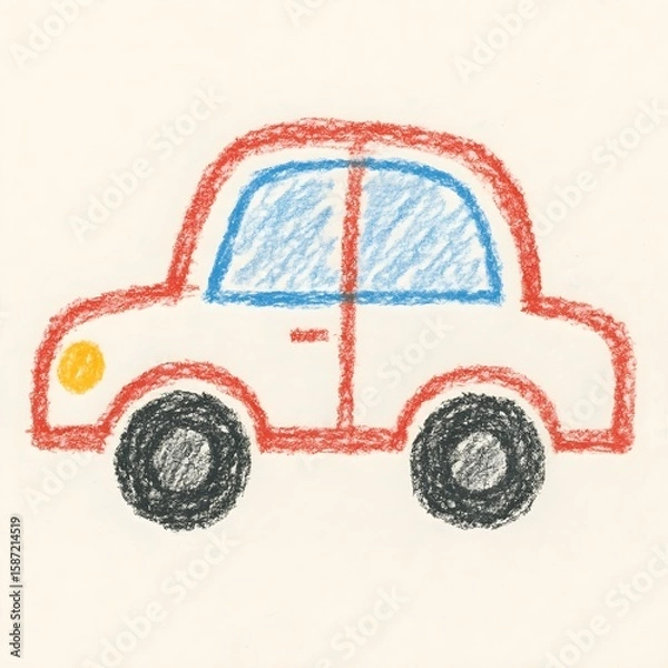 Fototapeta vector illustration of a car