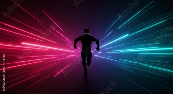 Obraz line of action with heroic pose