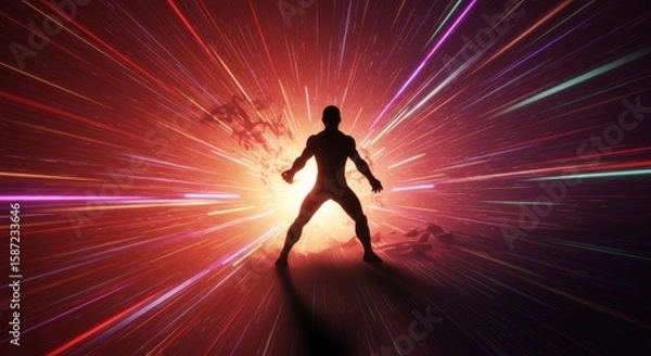 Obraz line of action with heroic pose