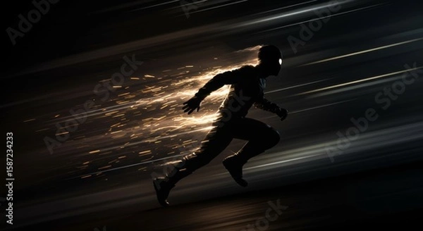 Obraz line of action with heroic pose