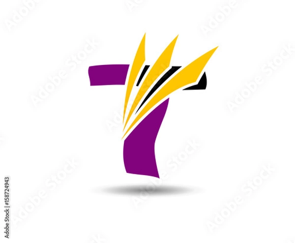 Obraz Letter T logo icon design template elements

