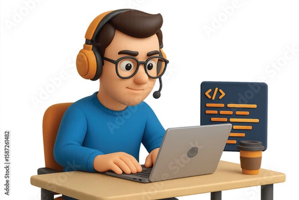 Obraz businessman with laptop