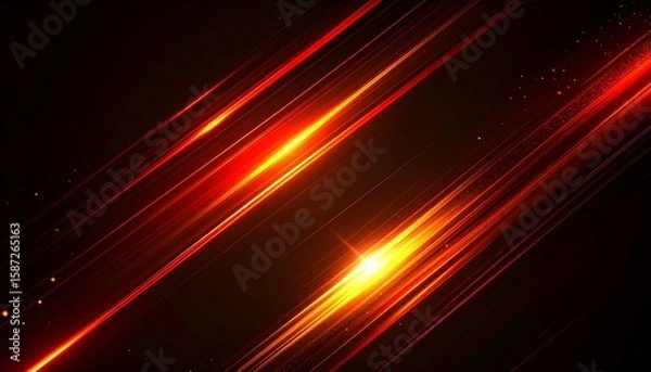 Fototapeta Dark Red Light Streak Background, a dynamic concept for modern tech visuals