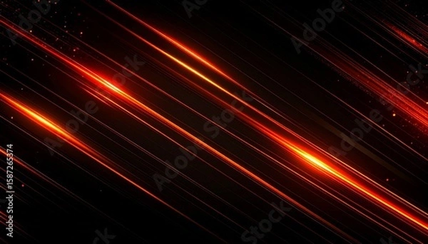 Fototapeta Glowing Orange Beam Pattern, a futuristic concept for digital or sci-fi design themes