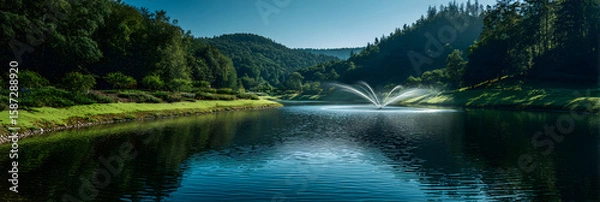 Obraz Harmony in Nature: Sustainable Water Practices in Pristine Environments