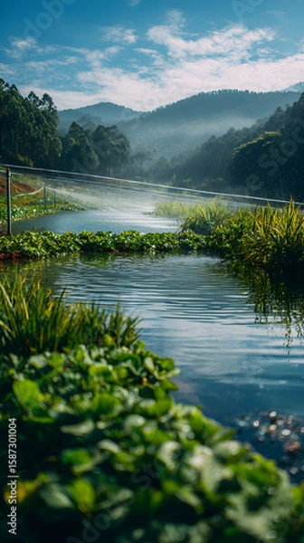 Obraz Harmony in Nature: Sustainable Water Practices in Pristine Environments