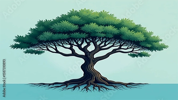 Fototapeta vector illustration of a tree