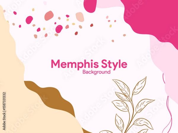 Obraz back to school memphis style template