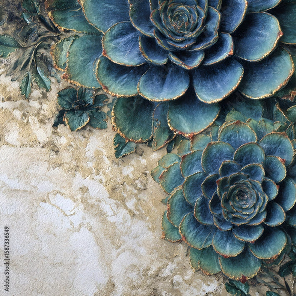 Obraz Symphony of Succulent Survival in Abstract Xerophyte Landscape