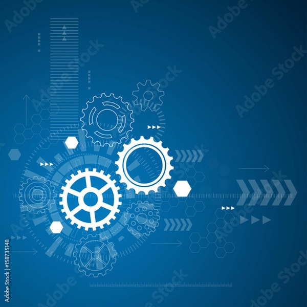 Obraz Abstract technological background. Vector illustration.
