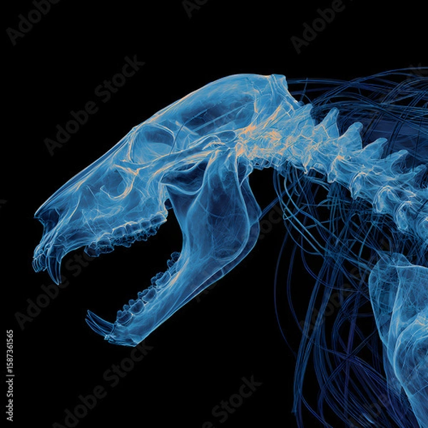 Obraz Translucent Wonders: An X-Ray Exploration of Animal Anatomy's Intricate Beauty