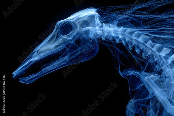 Obraz Translucent Wonders: An X-Ray Exploration of Animal Anatomy's Intricate Beauty
