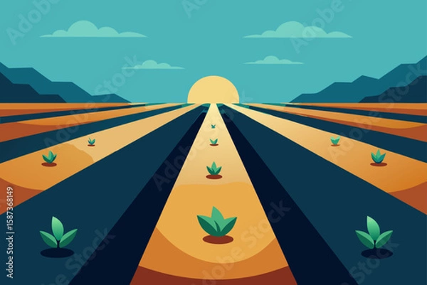 Fototapeta road to the desert