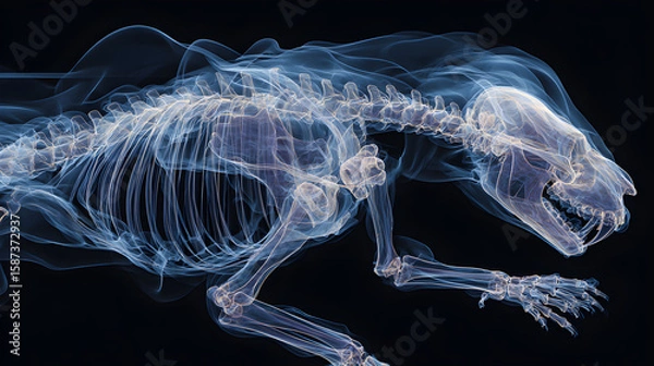 Obraz Translucent Wonders: An X-Ray Exploration of Animal Anatomy's Intricate Beauty
