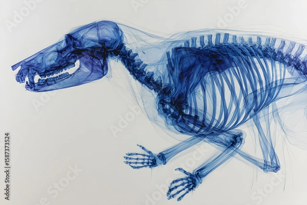 Obraz Translucent Wonders: An X-Ray Exploration of Animal Anatomy's Intricate Beauty