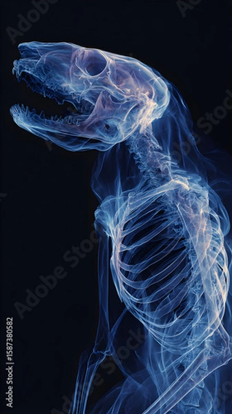 Obraz Translucent Wonders: An X-Ray Exploration of Animal Anatomy's Intricate Beauty