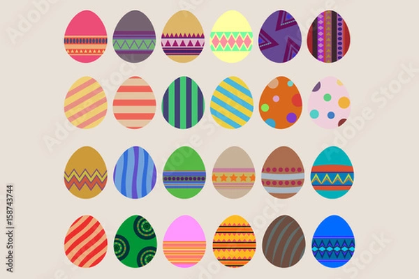 Fototapeta White easter rabbit.vector and illustration