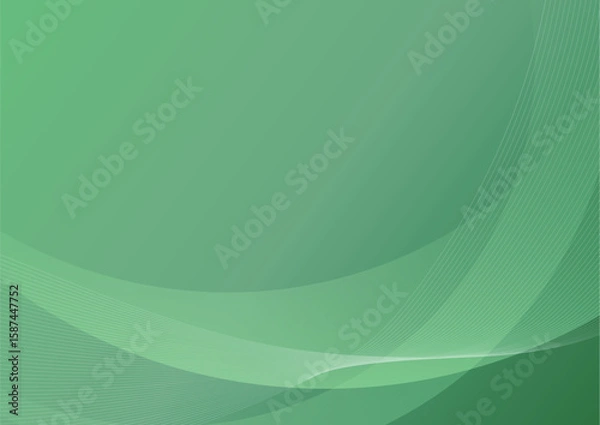 Obraz シンプルウェーブ背景　緑
