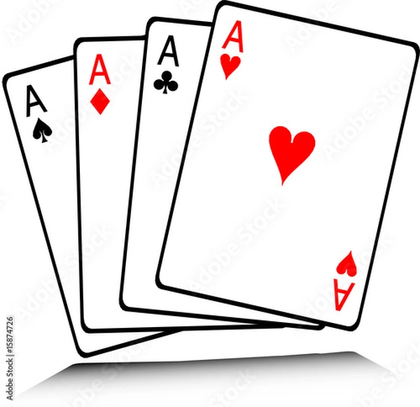 Obraz play card illustration