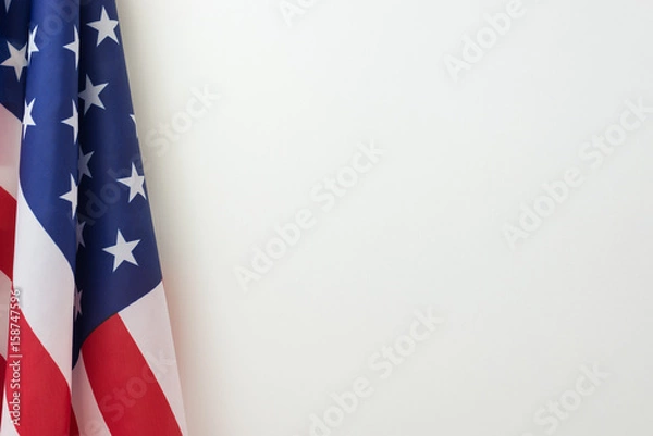 Obraz Obramowanie flagi USA na białym tle
