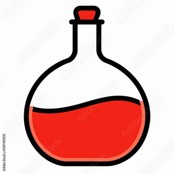 Obraz Flask AI Vector for Educational & Scientific Design