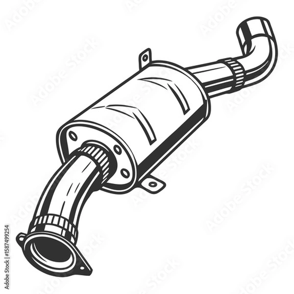 Obraz Exhaust Pipe 
Vector Racing Helmet, Flags, Car & Track AI Design