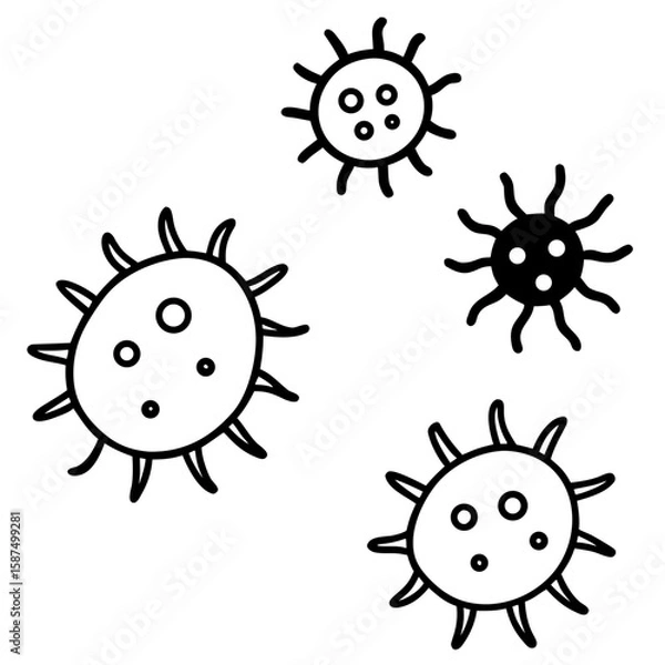 Obraz Germs  AI Vector for Educational & Scientific Design