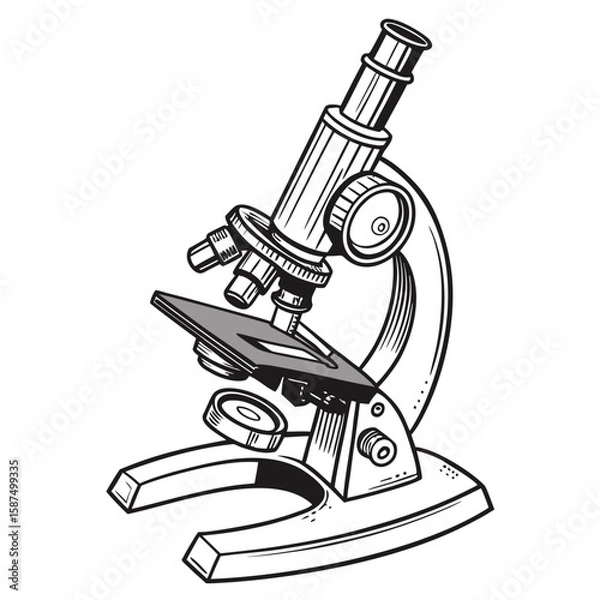 Obraz Microscope  AI Vector for Educational & Scientific Design