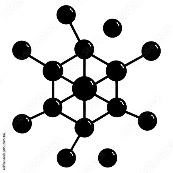 Obraz Molecule Structure  AI Vector for Educational & Scientific Design