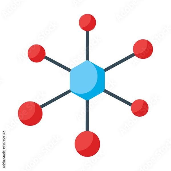 Obraz Molecule Structure  AI Vector for Educational & Scientific Design
