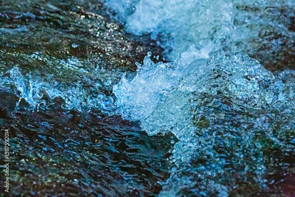 Obraz Churning turbulence in a small rapids of the Sugar River.